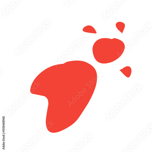 splashes of red stains
