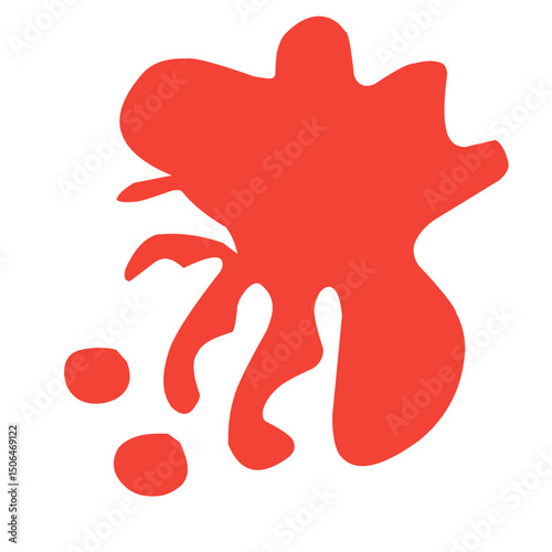 splashes of red stains