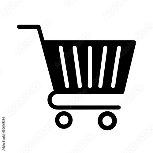 Shopping Cart Icon Vector Flat and Clean Look Isolated