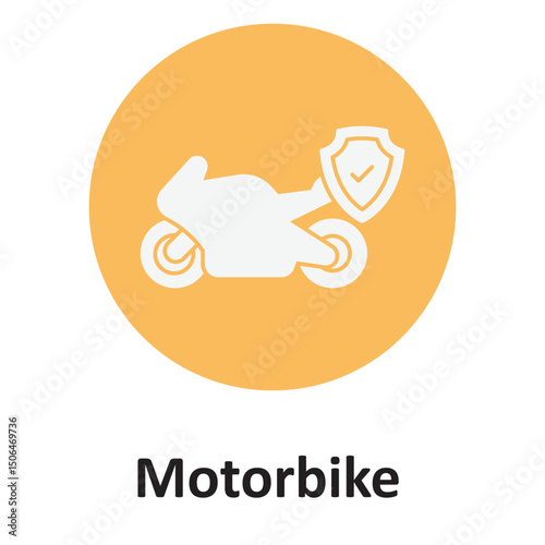 Motorbike insurance :Vector Icon which can easily modify or edit