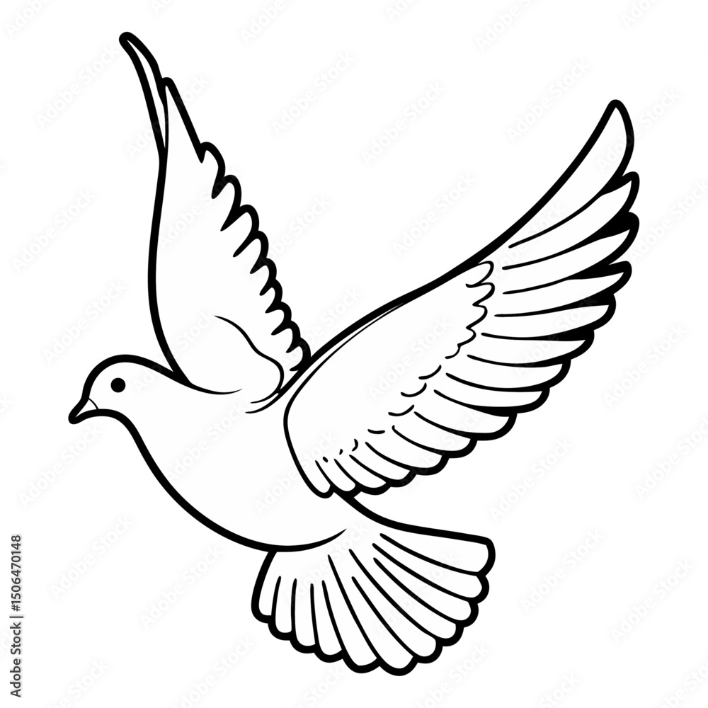 Obraz premium Classic Dove Design Vector Illustration