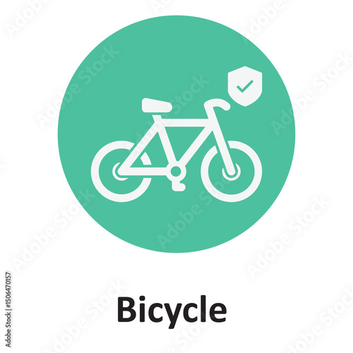 Bicycle insurance :Vector Icon which can easily modify or edit