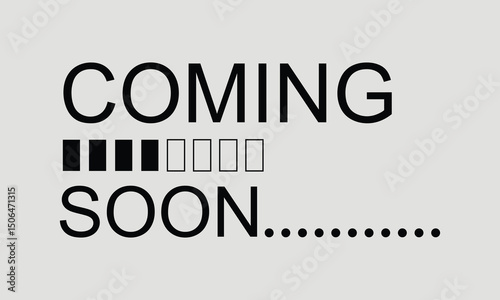 Coming soon banner icon in flat style. Promotion label vector illustration on isolated background. Open poster sign business concept. Vector  Illustration . EPS 20 .