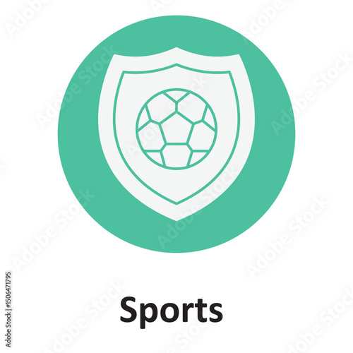  Sports insurance :Vector Icon which can easily modify or edit