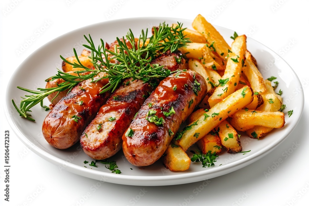 **German Currywurst With Sliced Sausage And Spicy Curry Ketchup, Served With Fries, Styled Clean On White --Ar 3:2 --V 6.1 --S 250 --P G8Gxrjv** - @Darya (Relaxed) **German Currywurst With Sliced Sausage And Spicy Curry Ketchup, Served With Fries, Styled Clean On White --Ar 3:2 --V 6.1 --S 250 --P G8Gxrjv** - @Darya (Relaxed)