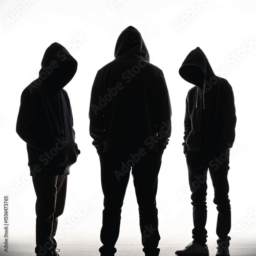 three people walking