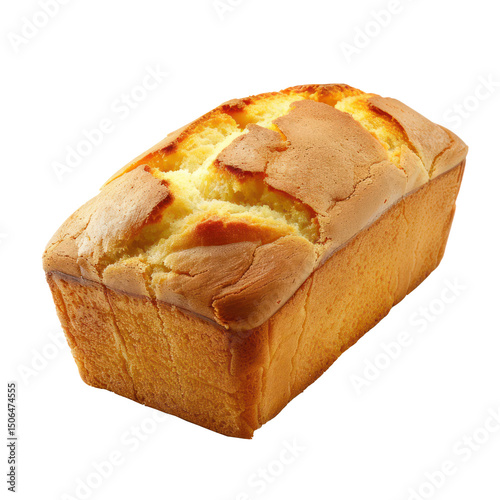 Poundcake top view full length isolate on transparent background photo
