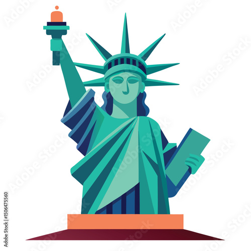 statue of liberty coloueful