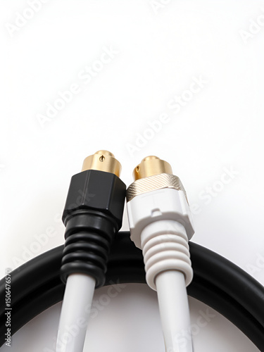 Coaxial cables whit tv splitter