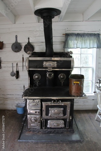 old fashioned wood stove