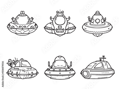 Foto hovercraft line art vector illustration clean simple design