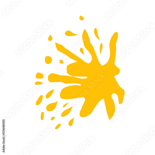 orange splash vector