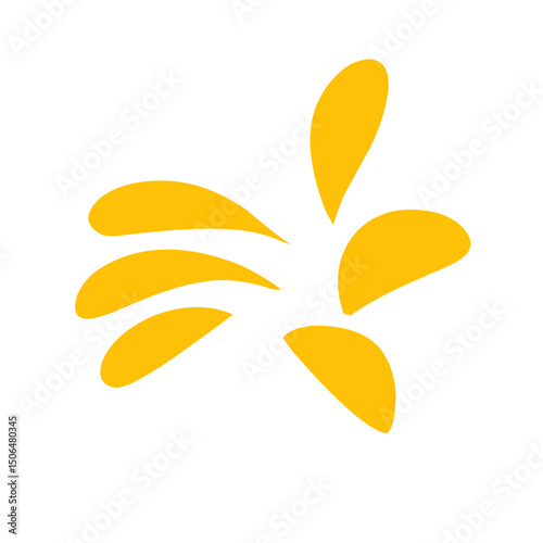 orange splash vector