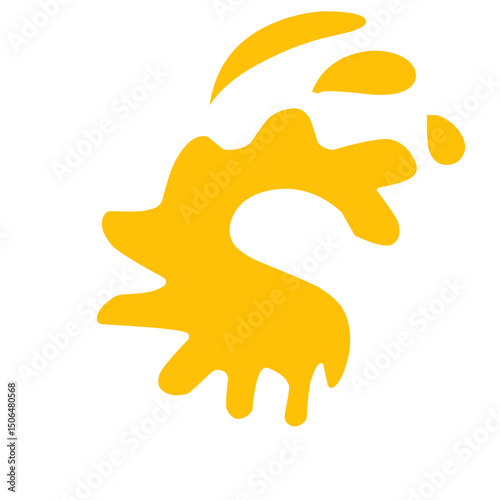 orange splash vector