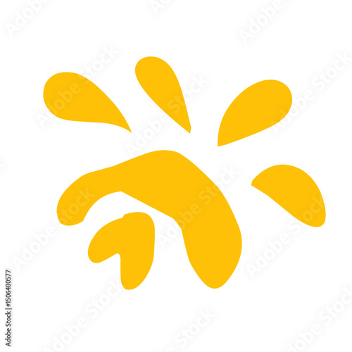 orange splash vector