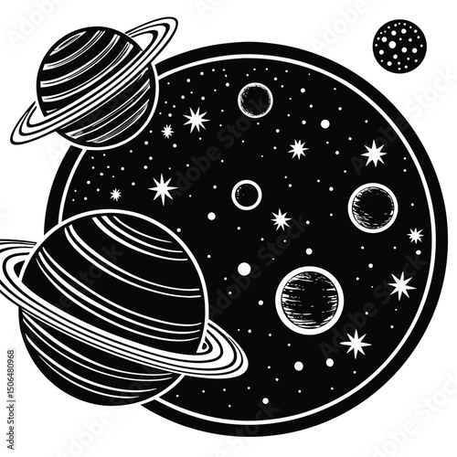 vector illustration of a planet