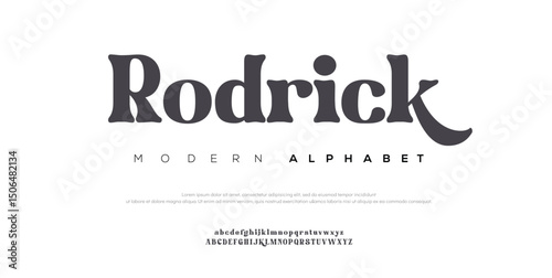 Rodrick , a modern alphabet lowercase font. minimalist typography vector illustration design 