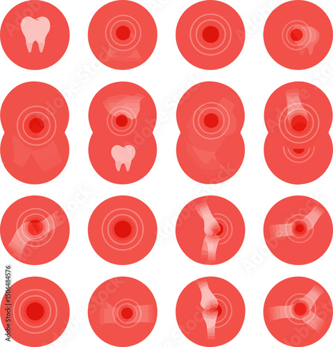 Create a kinds of pattern, seamless, circle, vector, wallpaper, illustration, design, texture, flower, decoration, vector art color with white background.
