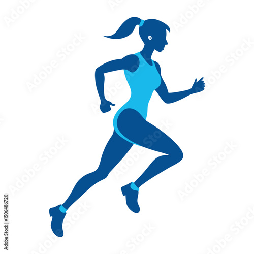 Female athlete running
