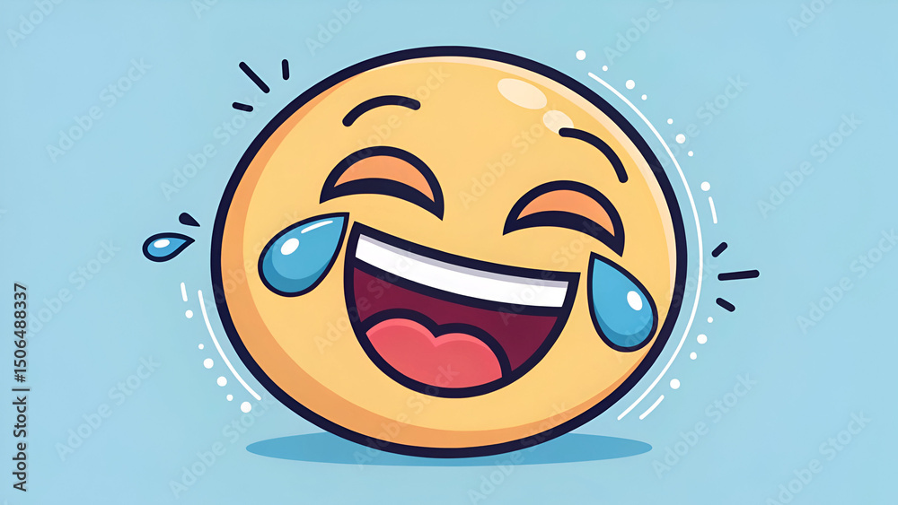 Fototapeta premium vector illustration of a face with a smile