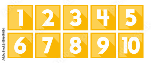Vector Numbers from 1 to 10. Collection of number icons. Vector illustration