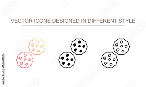 Cookies icon design with white background stock illustration