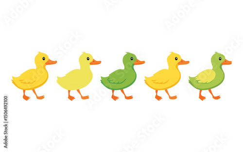 Ducklings Green and Yellow
