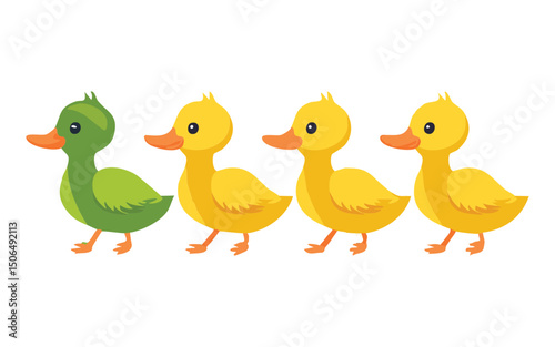Ducklings Walking