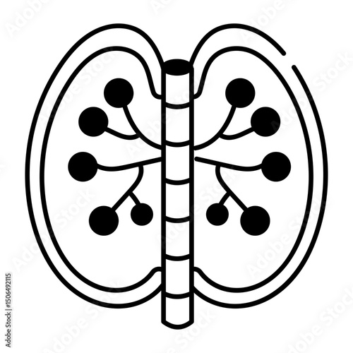 A drawing style icon of adrenal gland