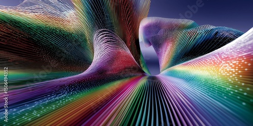 Abstract light wave background.Based on Generative AI
