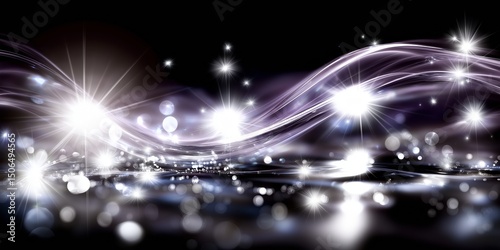 Abstract light wave background.Based on Generative AI
