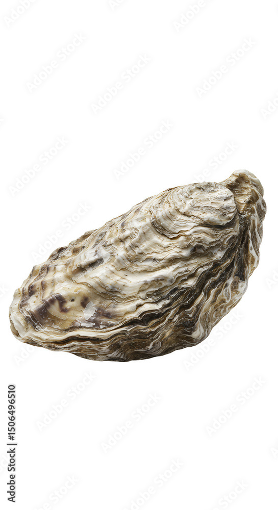 Fototapeta premium Isolated Photo of Oyster Shell on Transparent Background Food Image