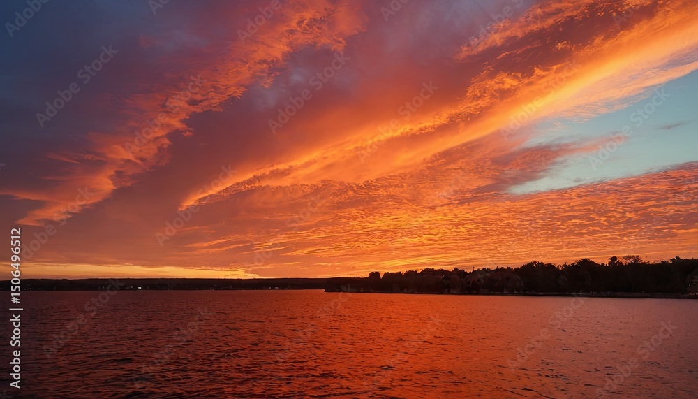 Fototapeta premium Low angle view of dramatic sky during sunset 5