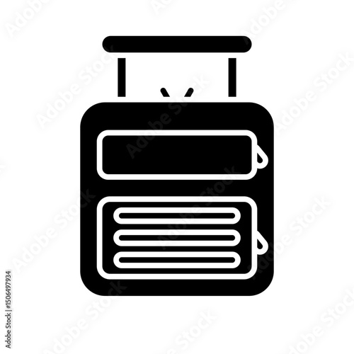 rolling bag solid icon