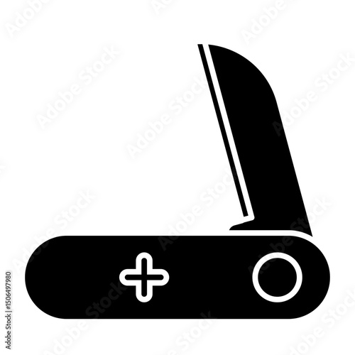 swiss knife solid icon