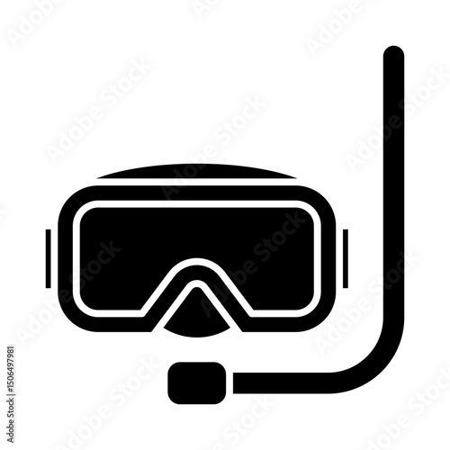 diving mask solid icon