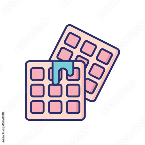 Waffles  Vector icon