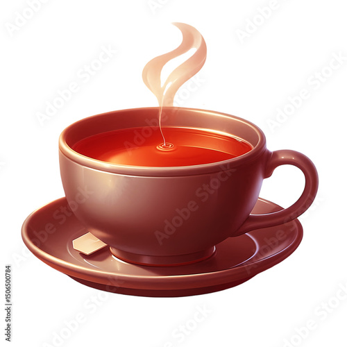 A realistic ceramic cup of tea vector illustration design on white background 2