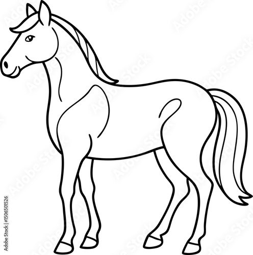 vector illustration of a horse