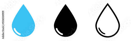 水滴・しずく・涙・汗のアイコン