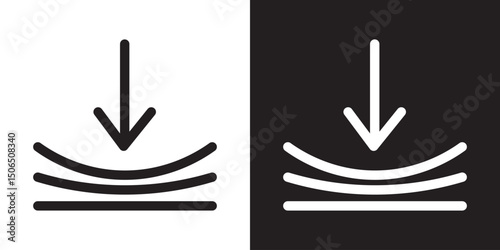 Compress vector icon symbol. Elastic icon outline set sign . Elasticity icon set. elastic icon vector illustration.