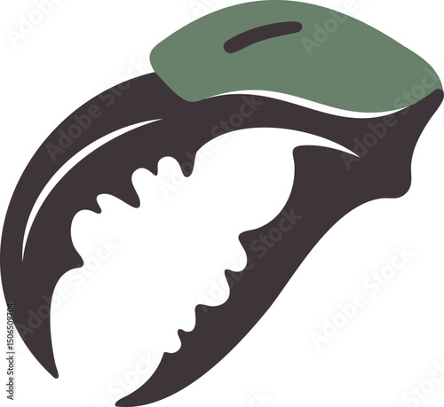 Single Crab Claw - Crustacean Pincer Illustration