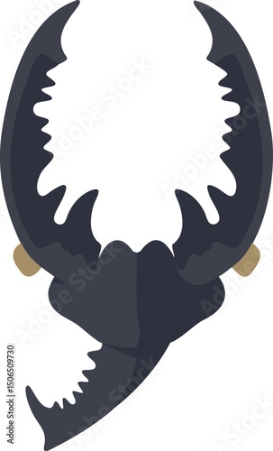 Xenomorph Head Silhouette - Alien Creature Jaw