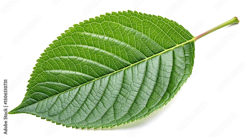 Fototapeta premium green leaf isolated on white