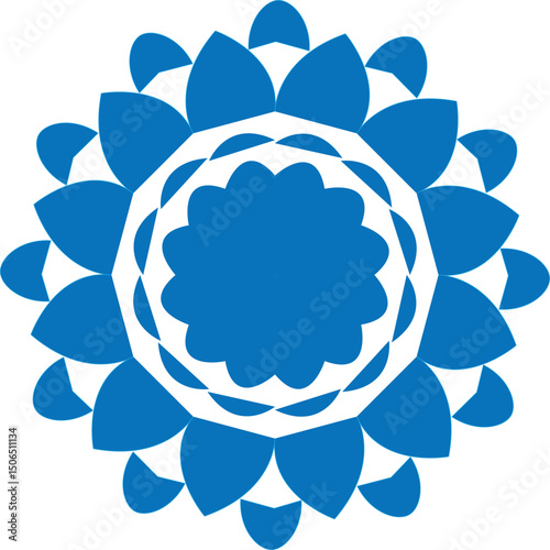 blue mandala motif mandala art 