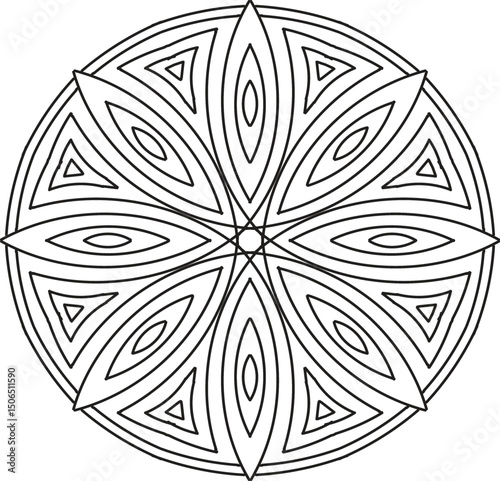 Beautiful and unique balck and white mandala design. Black and white mandala on white background. Vector illustration mandala design.