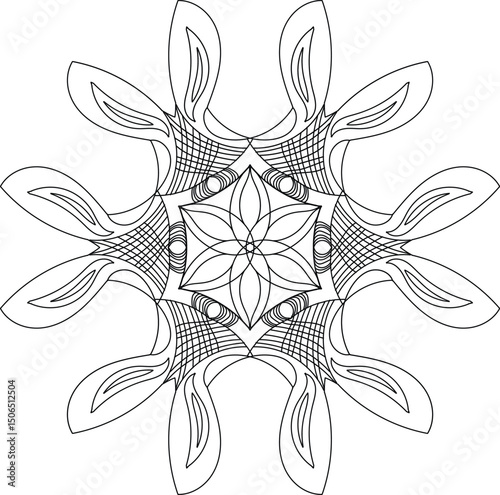 Beautiful and unique balck and white mandala design. Black and white mandala on white background. Vector illustration mandala design.