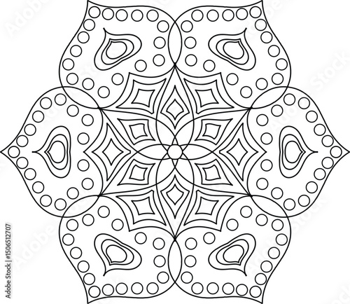 Beautiful and unique balck and white mandala design. Black and white mandala on white background. Vector illustration mandala design.