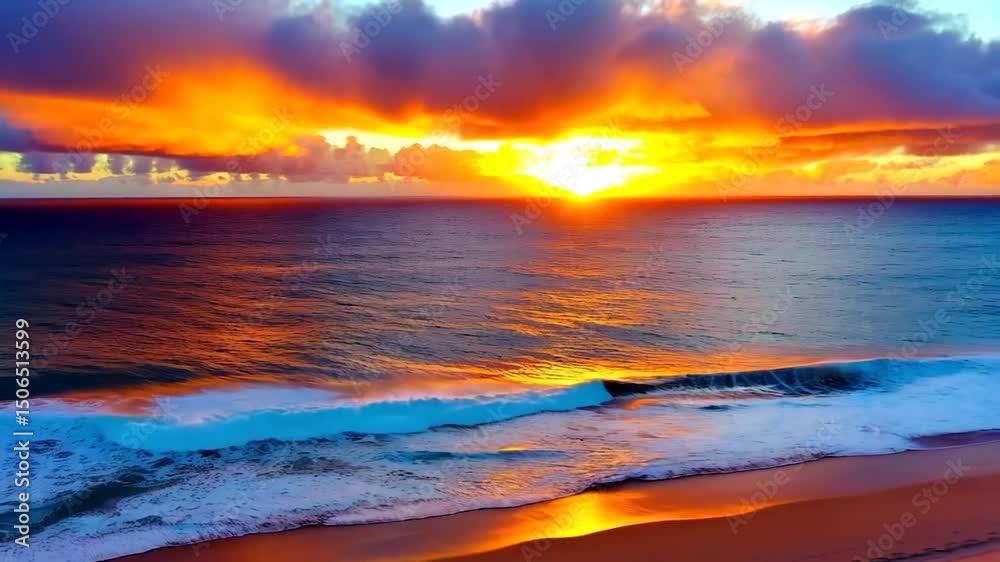 Vibrant Sunset over the Ocean Vibrant Sunset over the Ocean