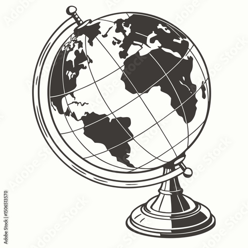 world globe   white backround & quality design & vector art